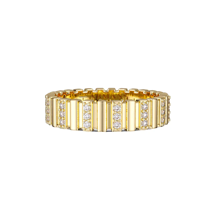 Phoebe Fluted Diamond Eternity Band