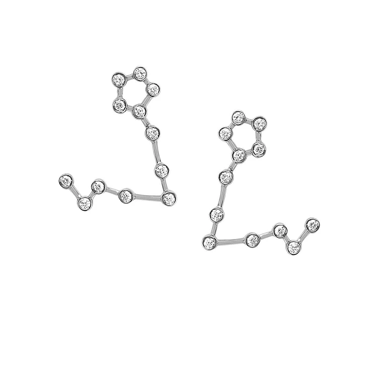 Pisces Diamond Constellation Studs - Image 2