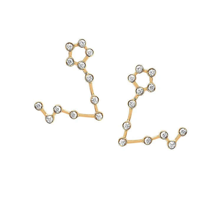 Pisces Diamond Constellation Studs - Image 3