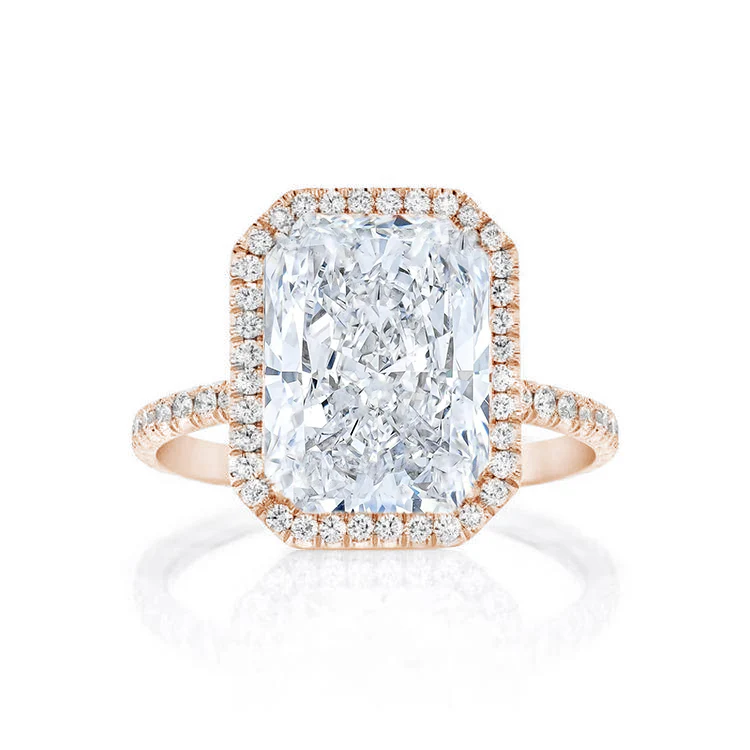 Radiant Seamless Halo Engagement Ring - Image 7