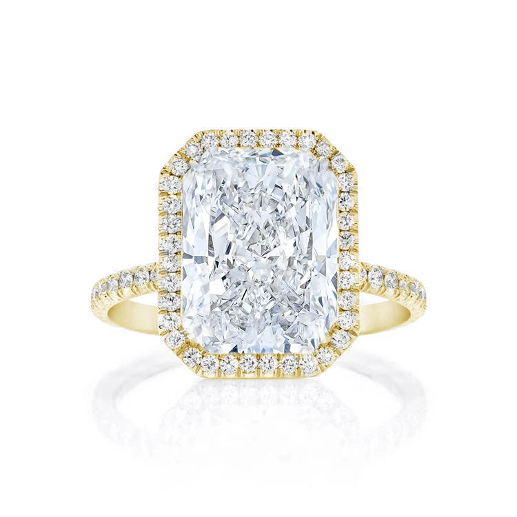 Radiant Seamless Halo Engagement Ring - Image 8