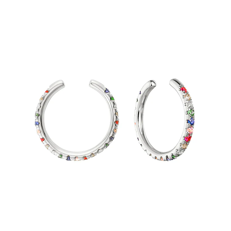 Rainbow Multi-Coloured Gemstone Cuff - Image 2