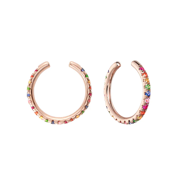 Rainbow Multi-Coloured Gemstone Cuff - Image 3