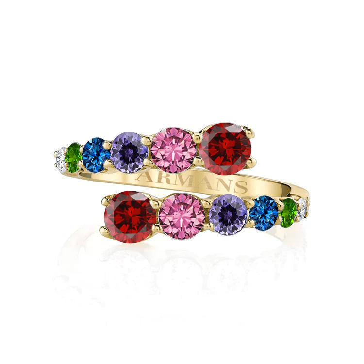 Rainbow Wrap Diamond Ring - Image 3