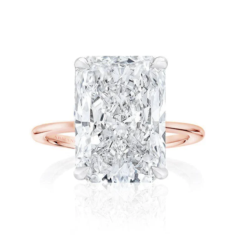 Ravishing Radiant Lab Grown Engagement Ring - Image 4