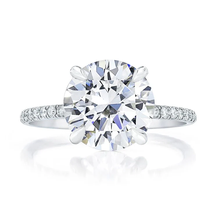Round Allegra Engagement Ring with 4 Claws - Image 2