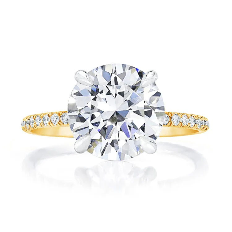 Round Allegra Engagement Ring with 4 Claws - Image 3