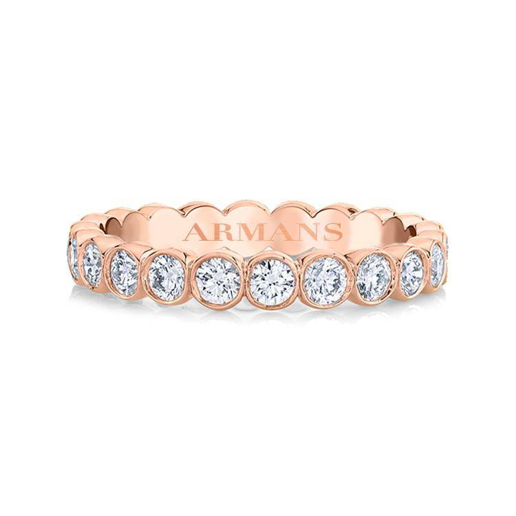 Round Bezel Set Diamond Eternity Band - Image 3