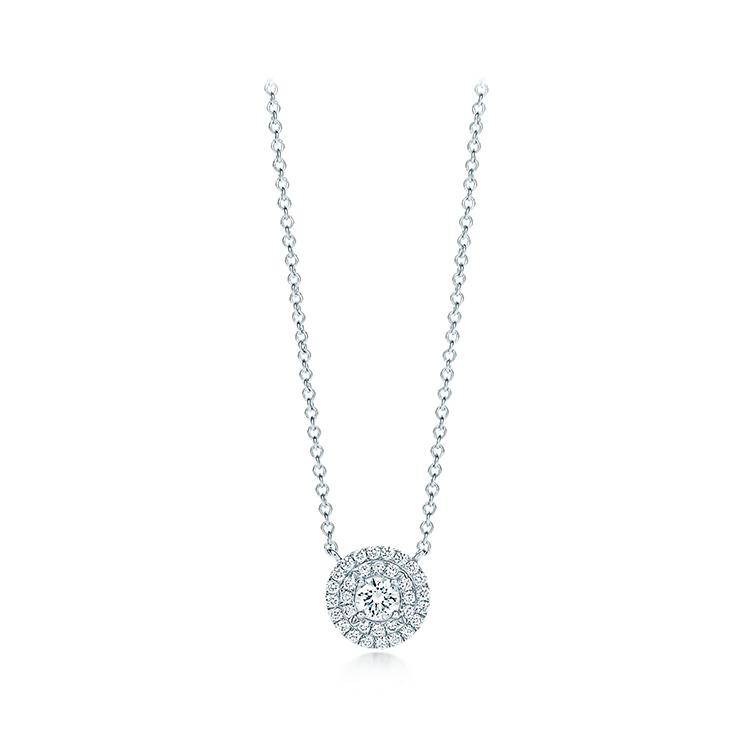 Round Double Halo Diamond Pendant