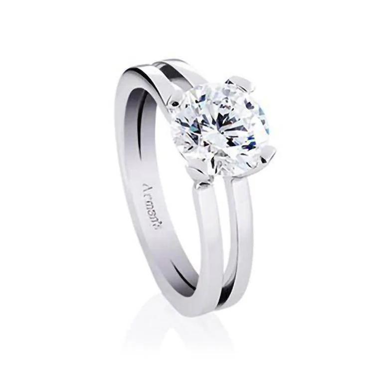 Round Ellipse Engagement Ring