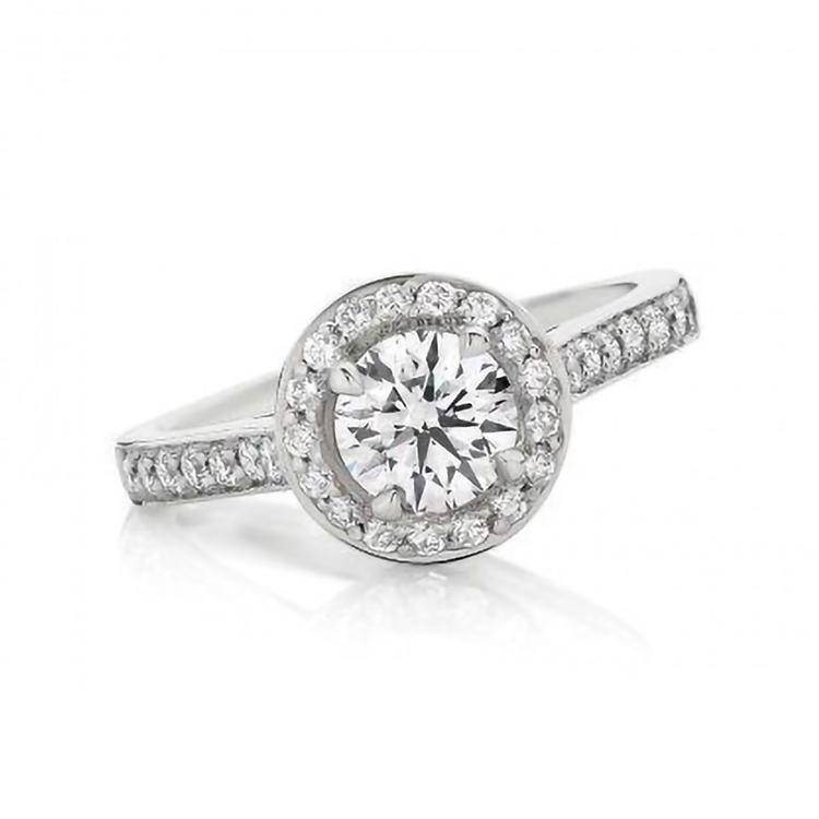 Round Halo Engagement Ring