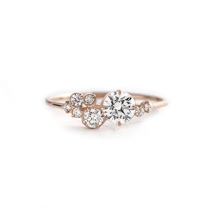 Round Lab Grown Diamond Cluster Ring - Image 3