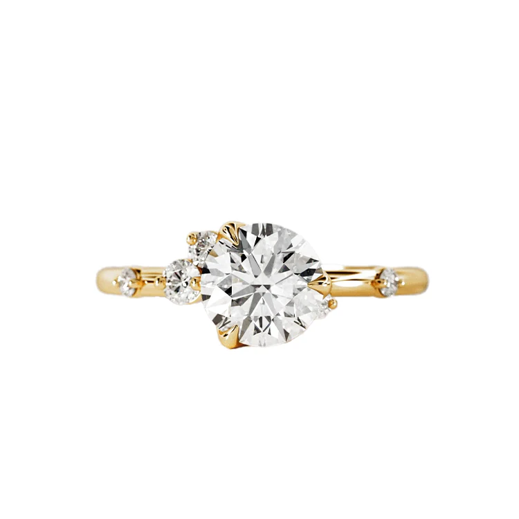 Round Twilight Lab Grown Engagement Ring
