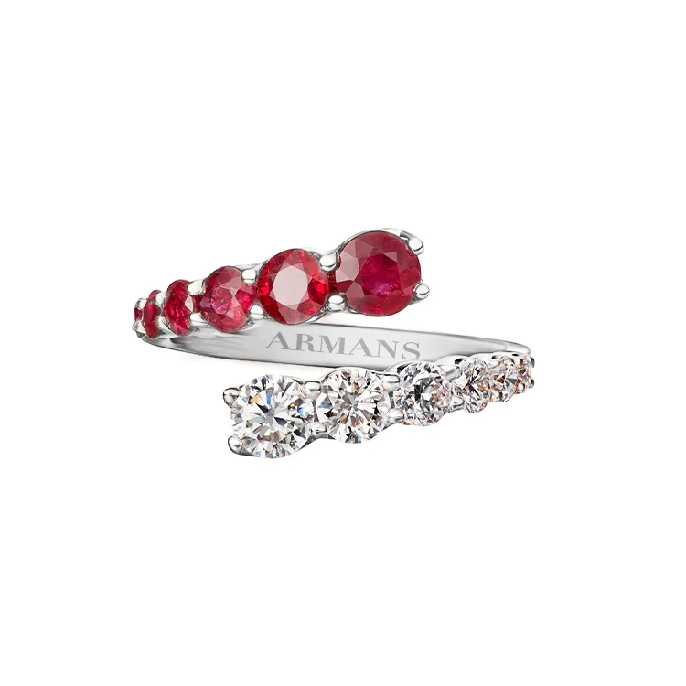 Ruby and Diamond Wrap Ring - Image 2