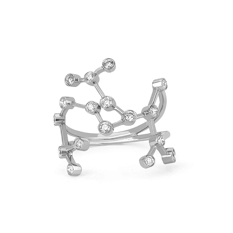 Sagittarius Diamond Constellation Ring - Image 2