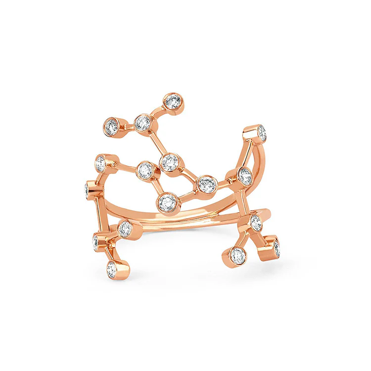 Sagittarius Diamond Constellation Ring - Image 3