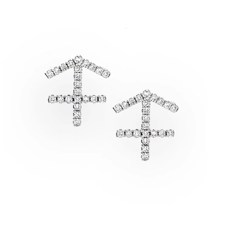 Sagittarius Diamond Zodiac Studs - Image 2