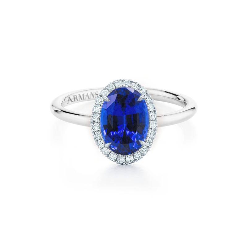 Sardinia Lab Grown Sapphire Engagement Ring