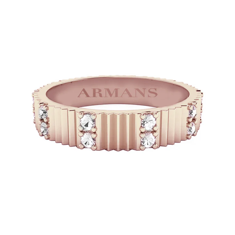 Scarlett Fluted Diamond Eternity Band - Image 2