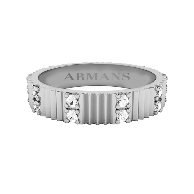 Scarlett Fluted Diamond Eternity Band - Image 3