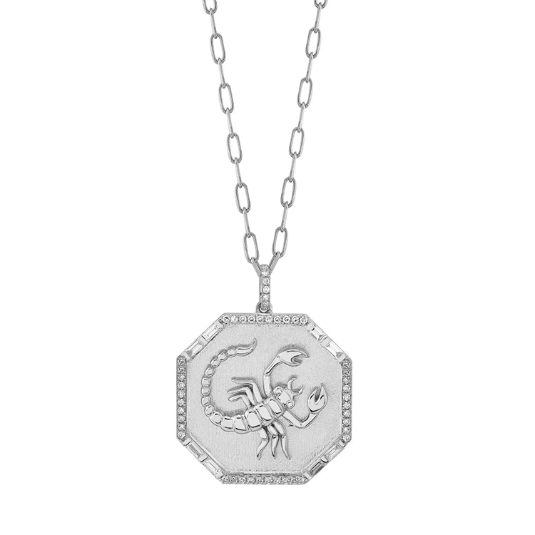 Scorpio Diamond Zodiac Necklace - Image 2
