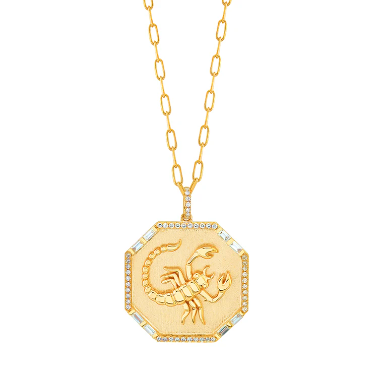 Scorpio Diamond Zodiac Necklace - Image 3