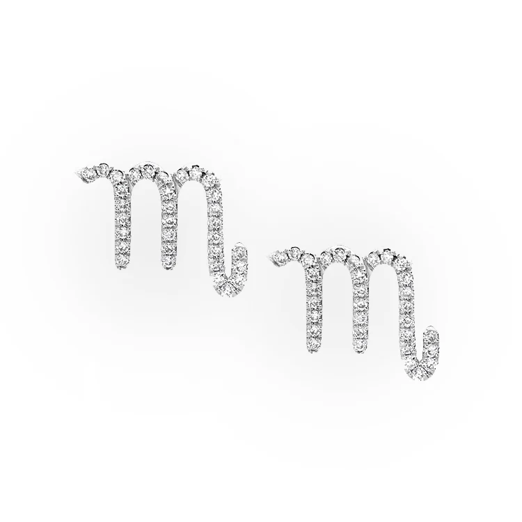 Scorpio Diamond Zodiac Studs
