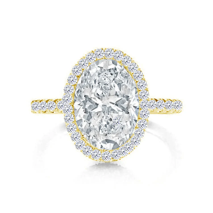 Seamless Oval Halo Engagement Ring - Image 8