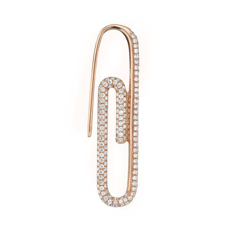 Single Diamond Clip Earring
