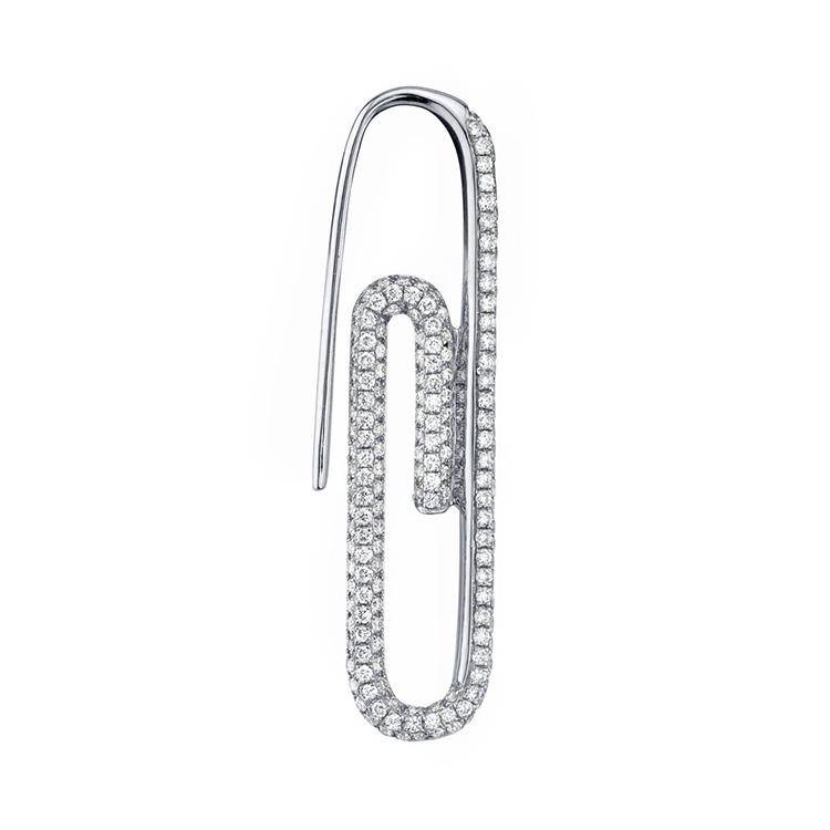 Single Diamond Clip Earring - Image 2