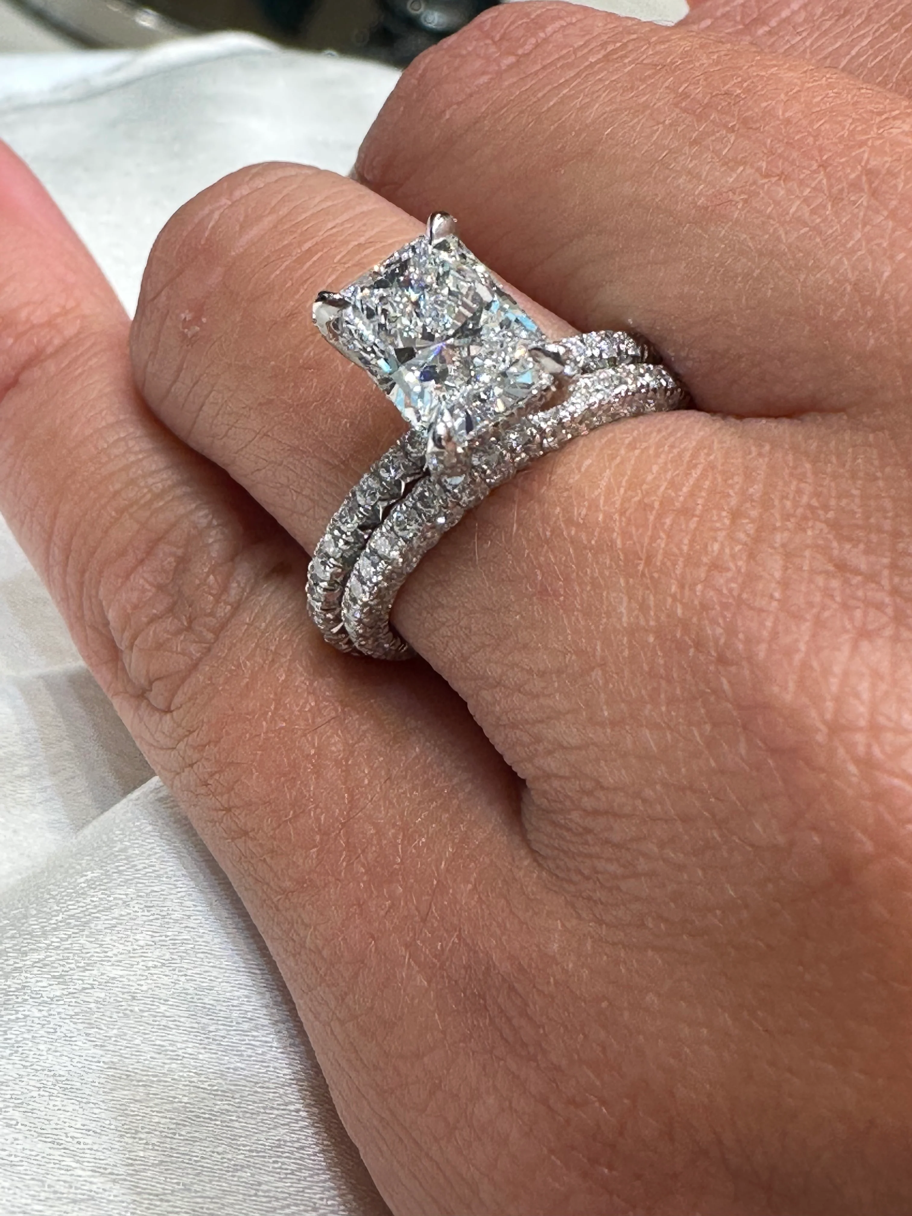 Snow White Lab Grown Engagement Ring - Image 7