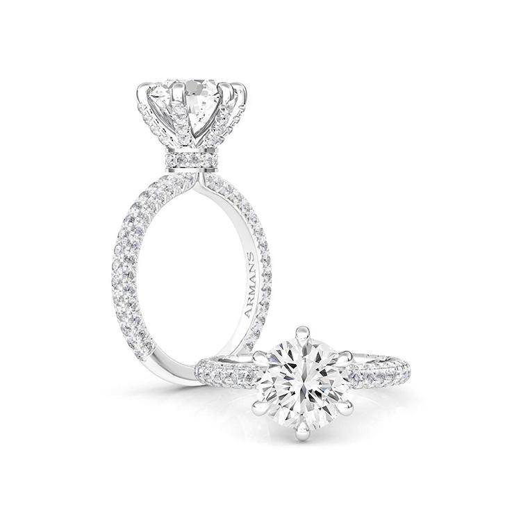 Snowball Engagement Ring