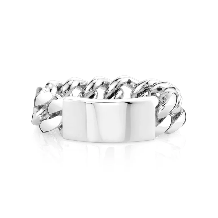 Solid Gold Custom Chain Link Ring - Image 3