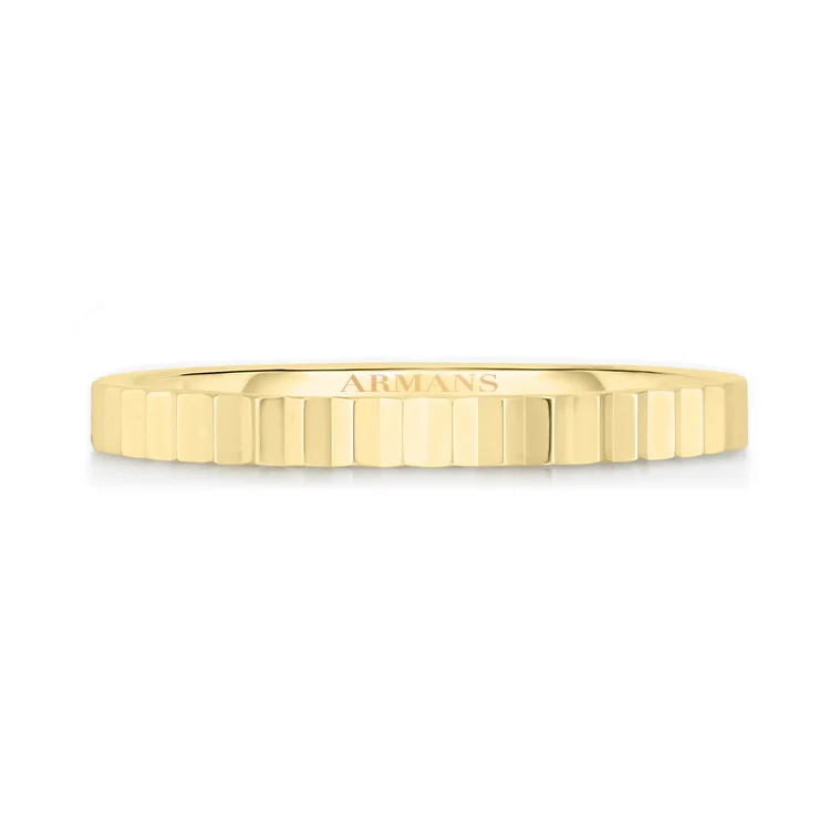 Solid Gold Fluted Ring
