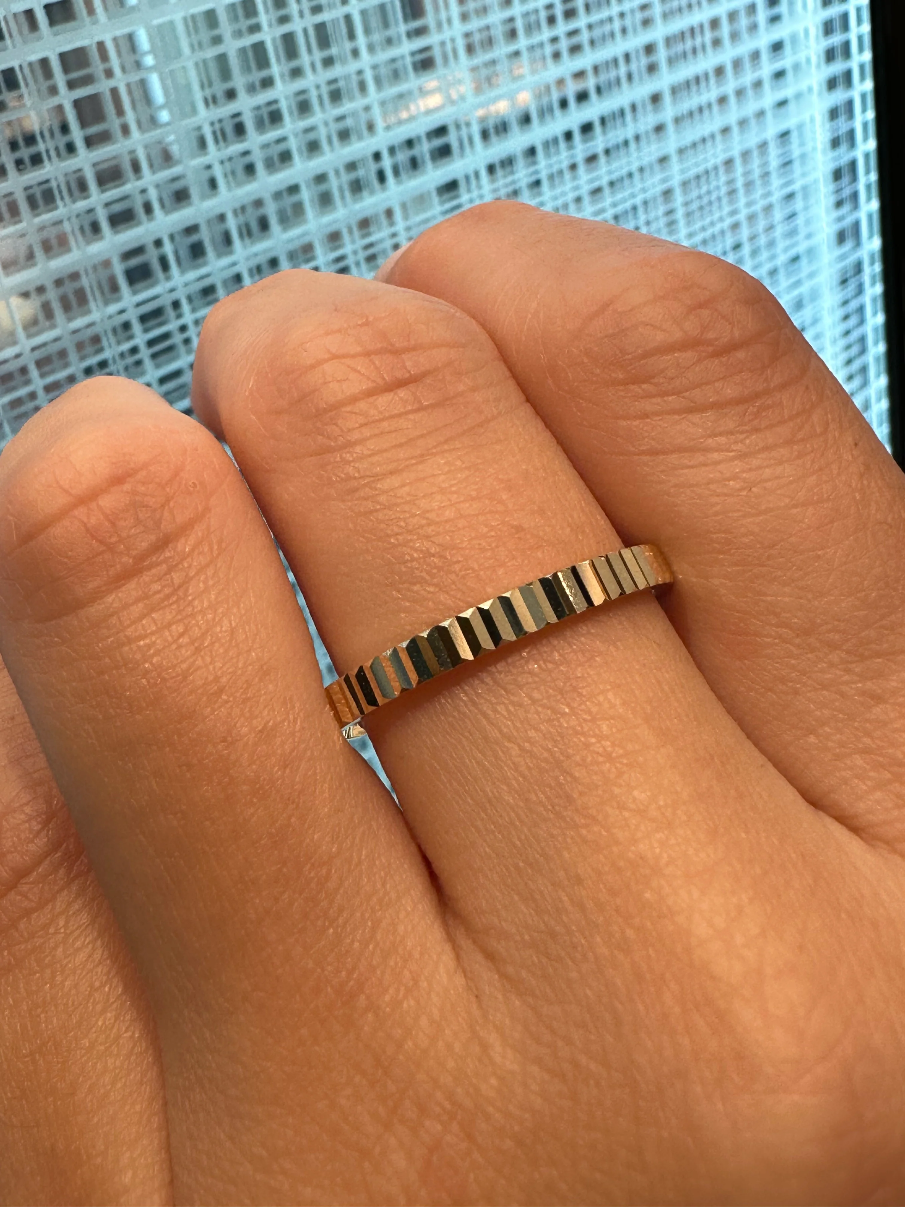 Solid Gold Fluted Ring - Image 2