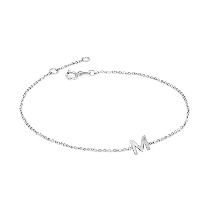 Solid Gold Initial Bracelet - Image 3