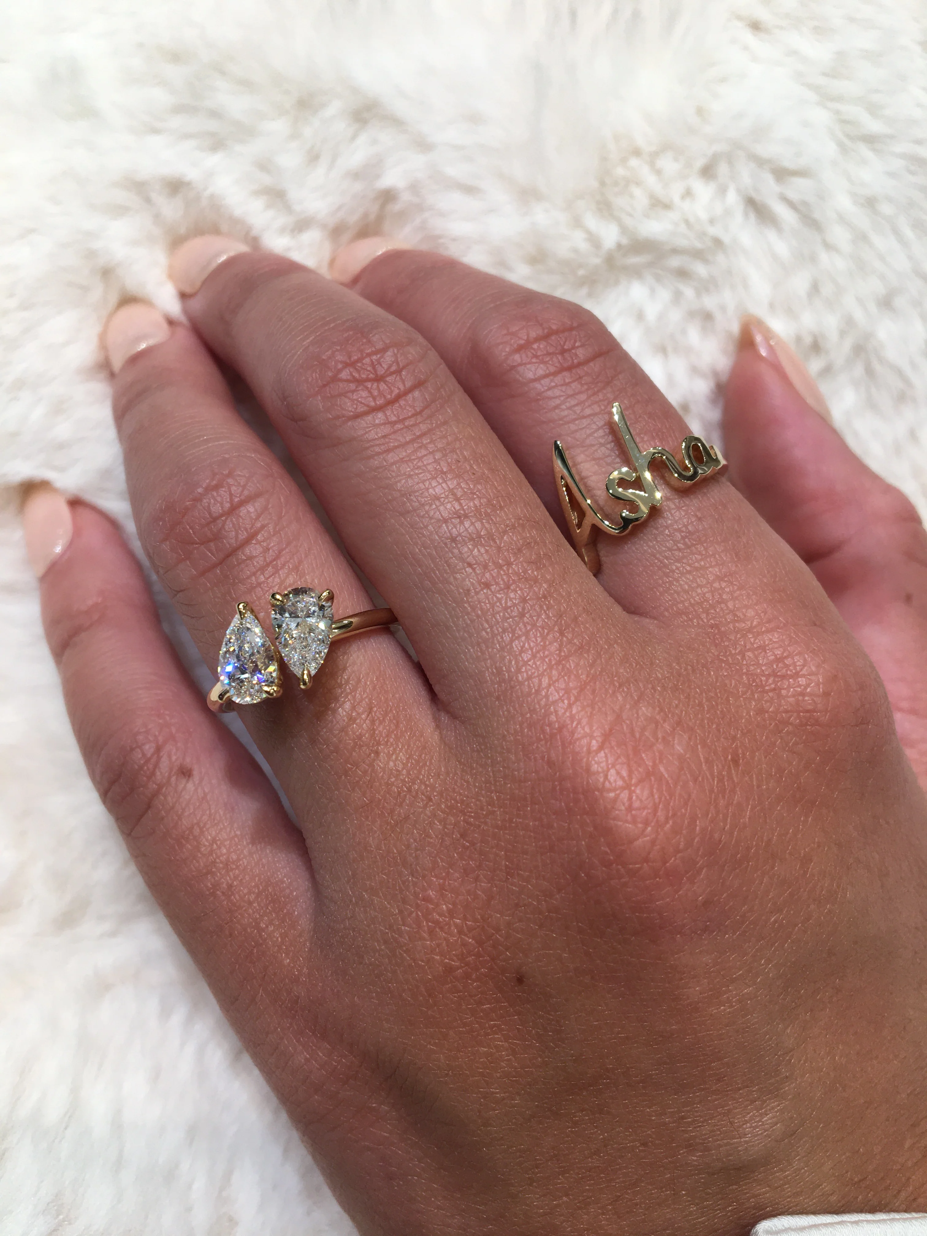 Solid Gold Name Ring - Image 10