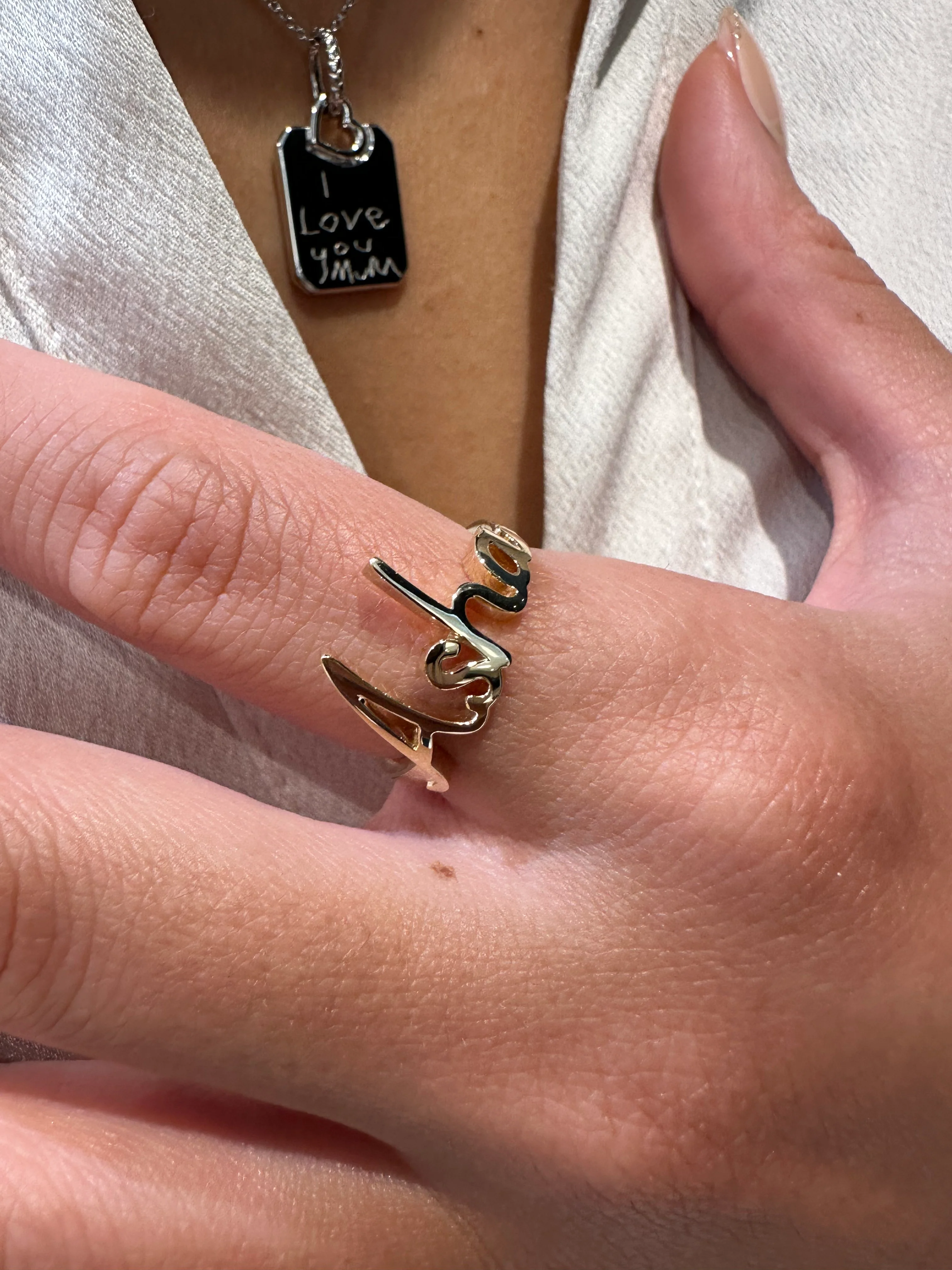 Solid Gold Name Ring - Image 12