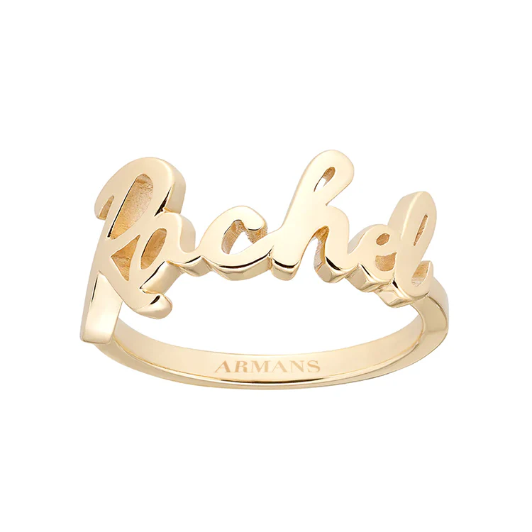 Solid Gold Name Ring - Image 3