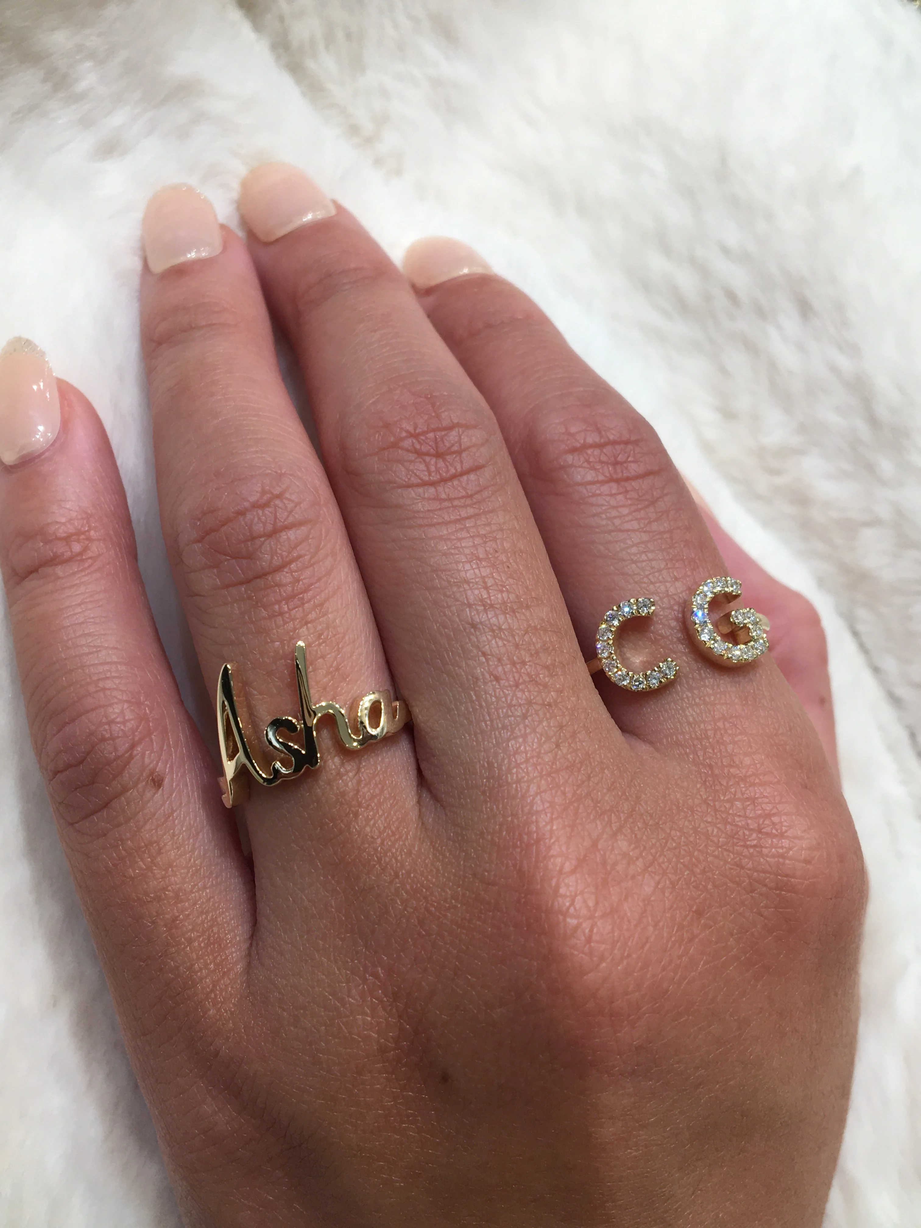 Solid Gold Name Ring - Image 8