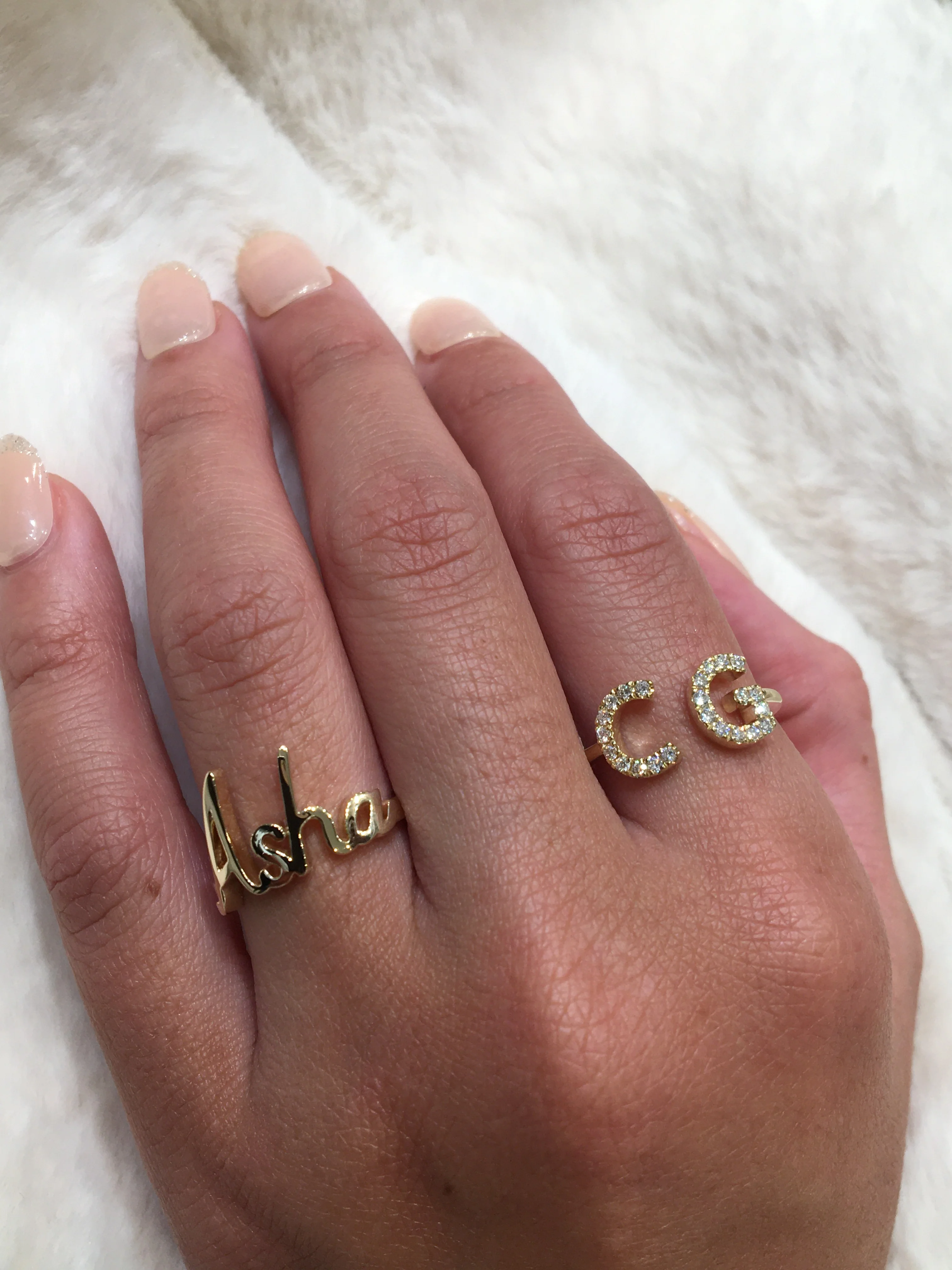 Solid Gold Name Ring - Image 9