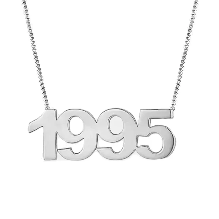 Solid Gold Number Necklace - Image 2