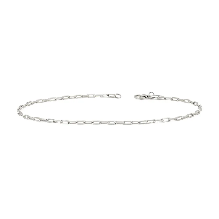 Solid Gold Petite Link Anklet - Image 2