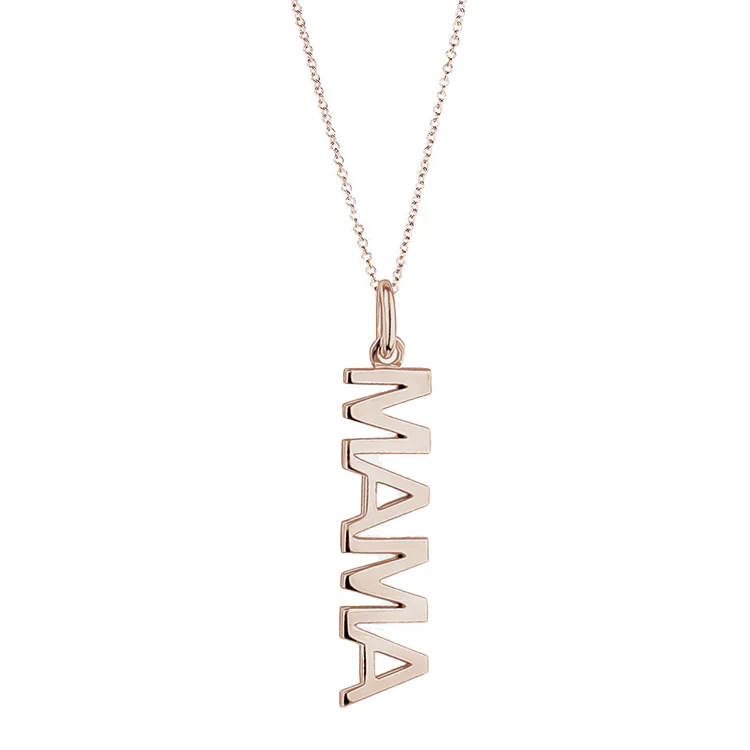 Solid Gold Vertical Name Necklace - Image 3