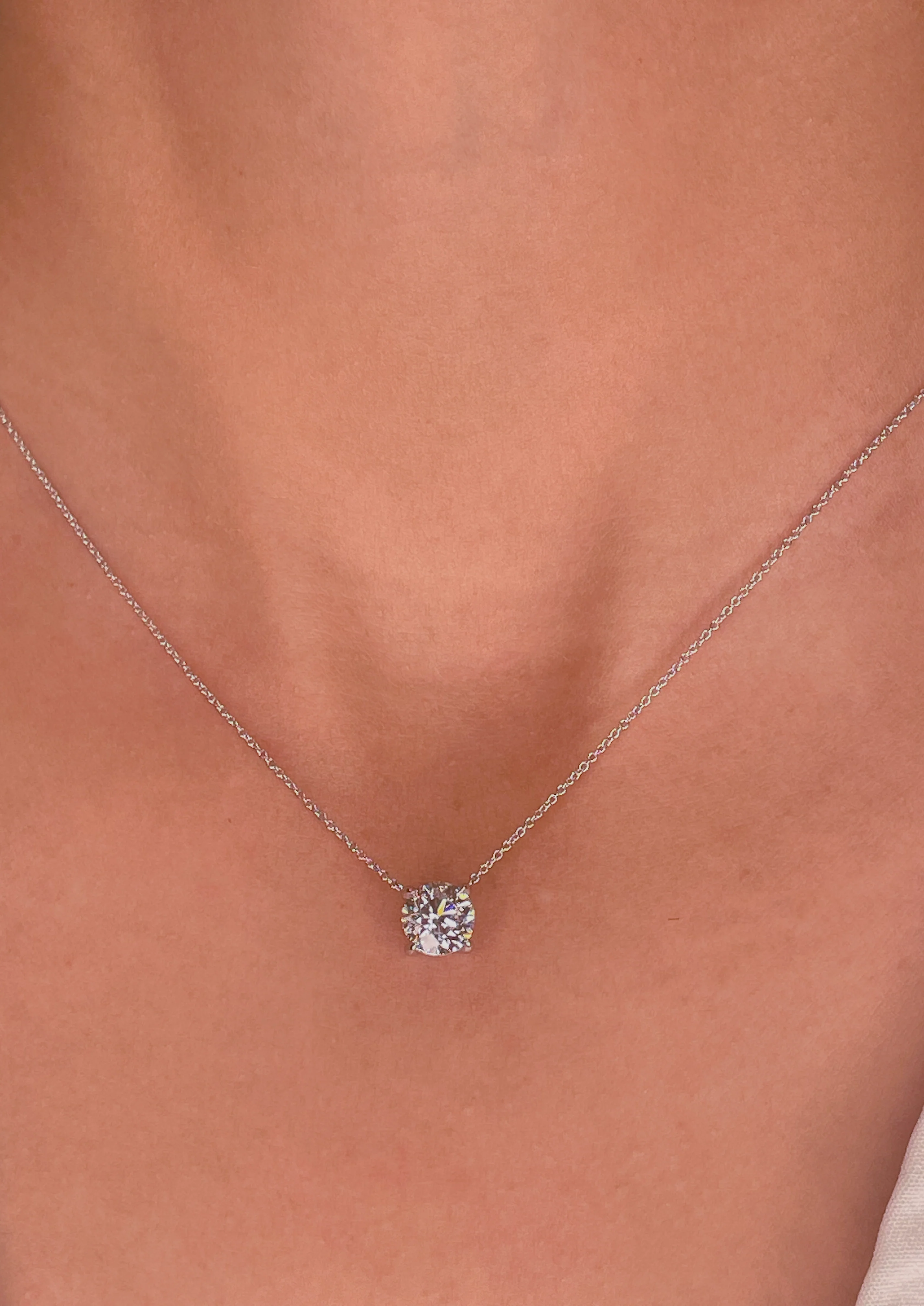 Solitaire Diamond Pendant - Image 2