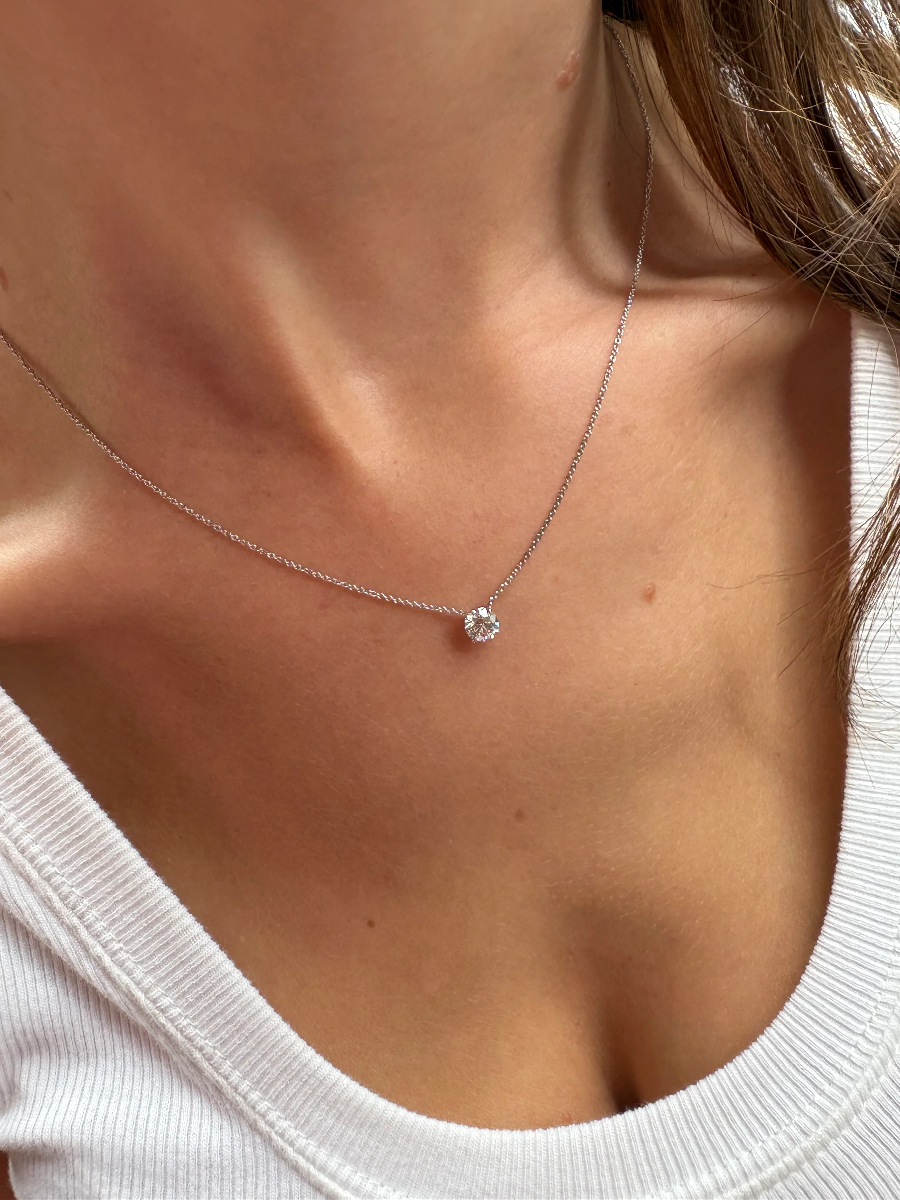 Solitaire Diamond Pendant - Image 7