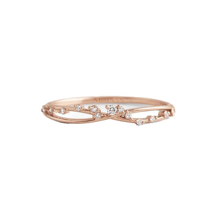 Spaced Diamond Infinity Ring - Image 2