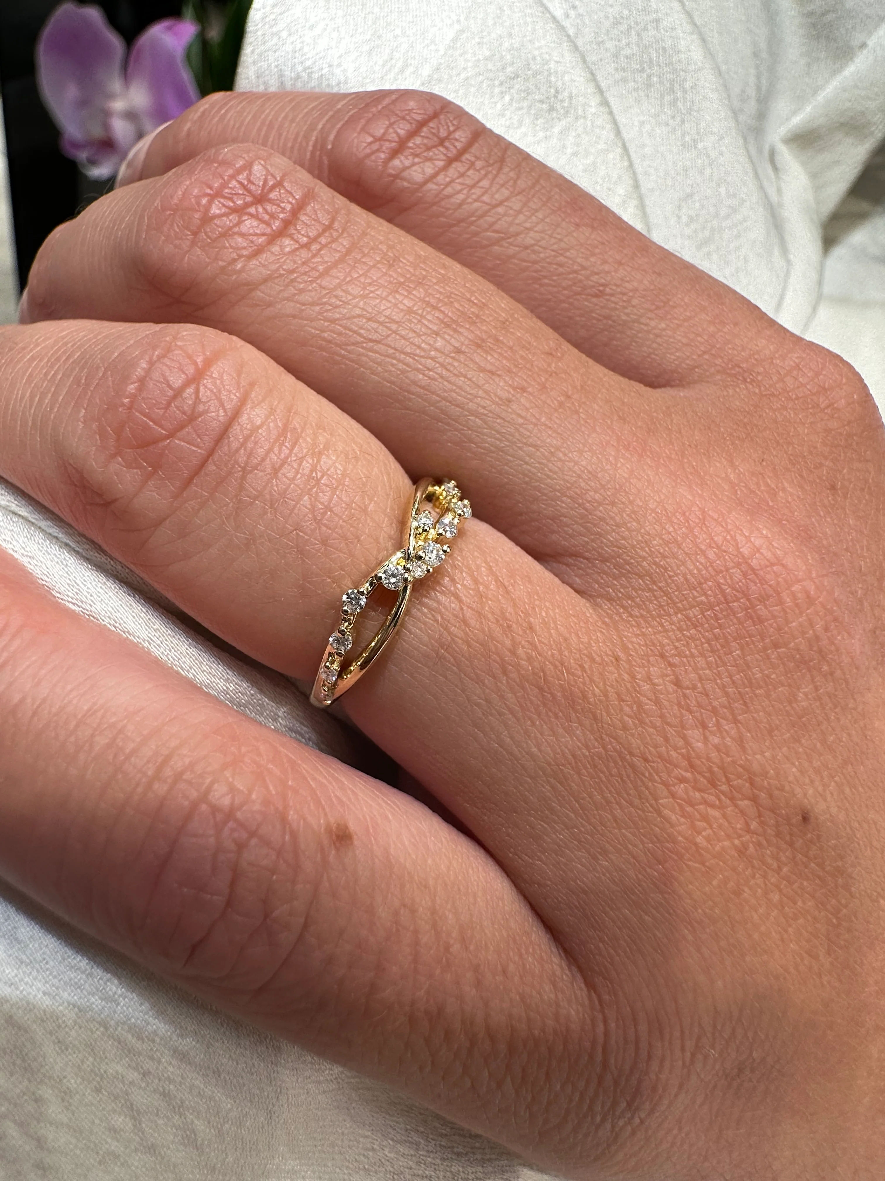 Spaced Diamond Infinity Ring - Image 4