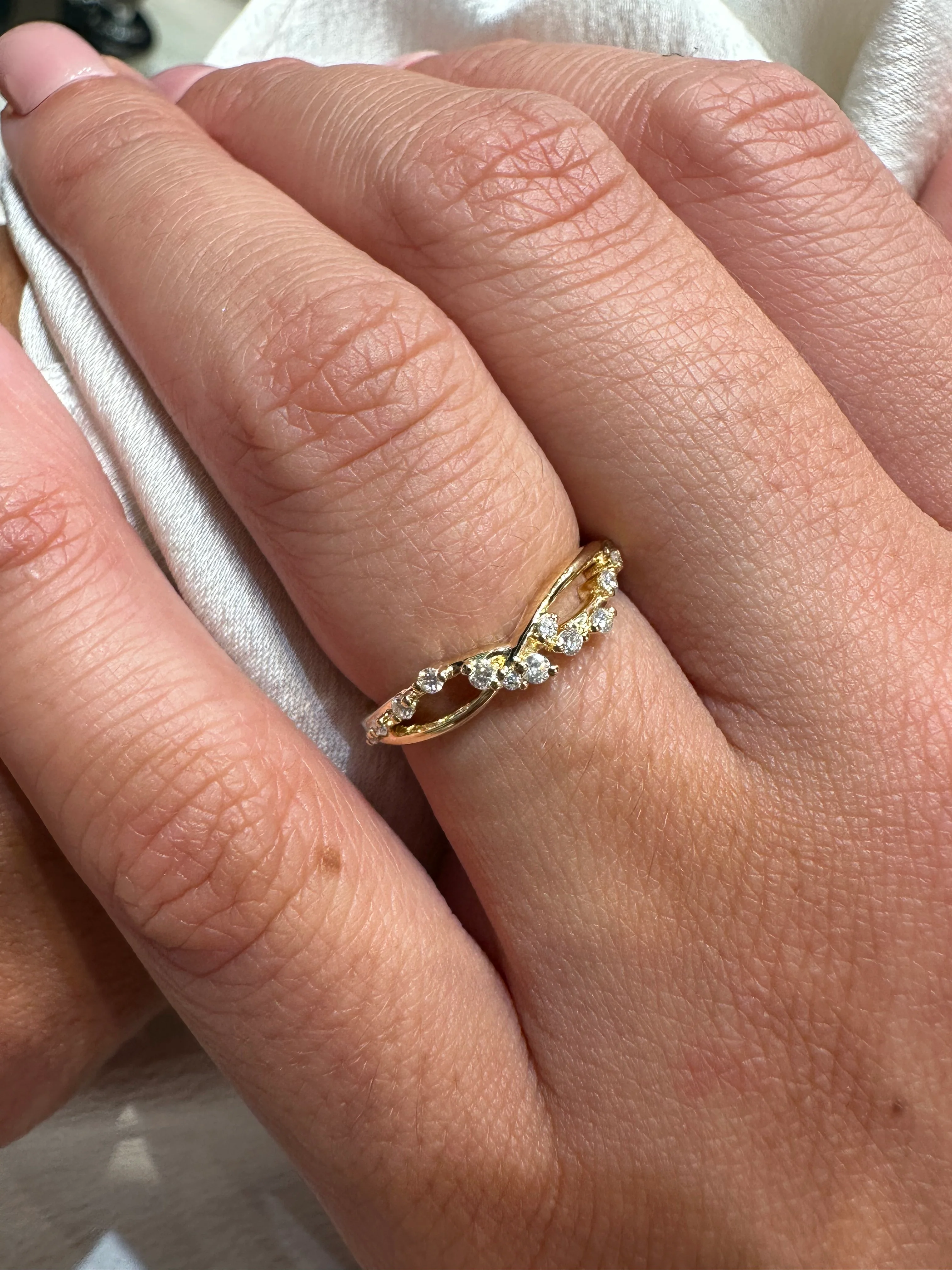 Spaced Diamond Infinity Ring - Image 5