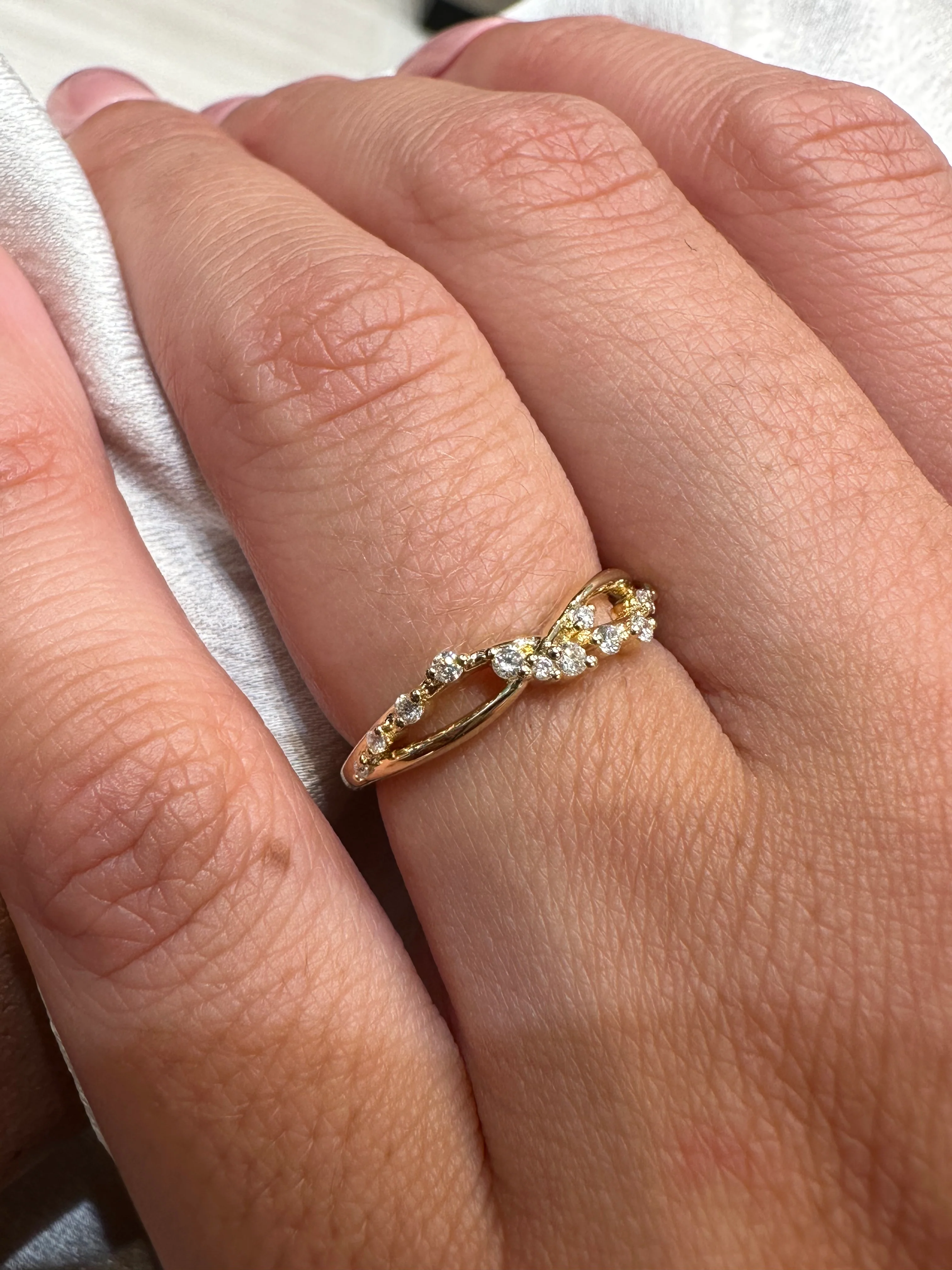 Spaced Diamond Infinity Ring - Image 7
